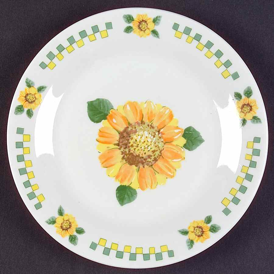 Sunflower Salad/Dessert Plate by Gibson Designs-1