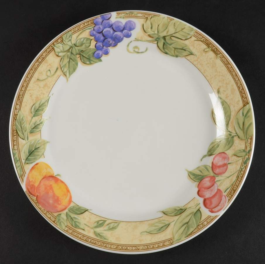 Fruita (White) Luncheon Plate by Gibson Designs-1