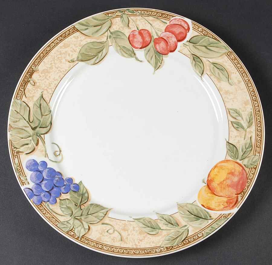 Fruita (White) 12" Chop Plate (Round Platter) by Gibson Designs-1