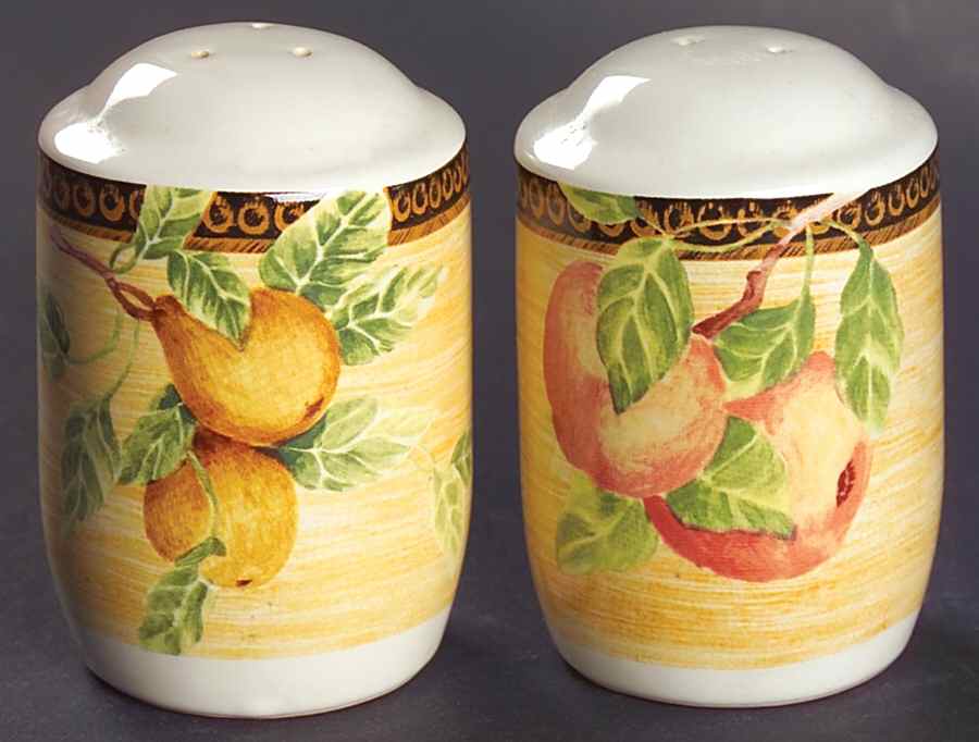 Fruita (White) Salt & Pepper Set by Gibson Designs-1