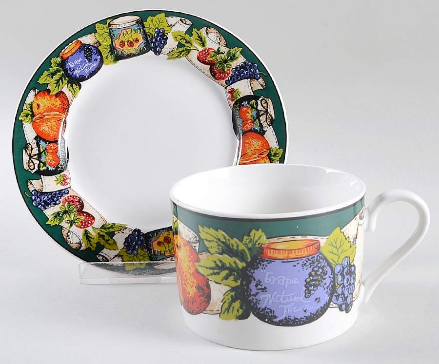 Jelly & Jam Flat Cup & Saucer Set by Gibson Designs-1