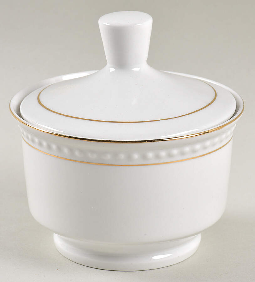 Golden Estate Sugar Bowl & Lid by Gibson Designs-1