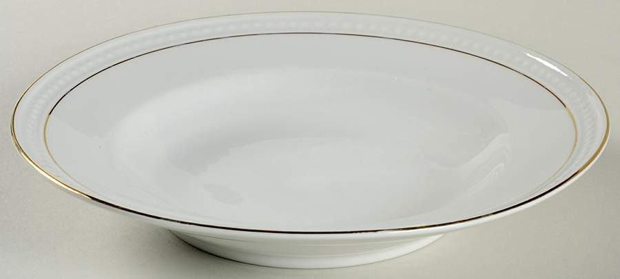 Golden Estate Rim Soup Bowl by Gibson Designs-1
