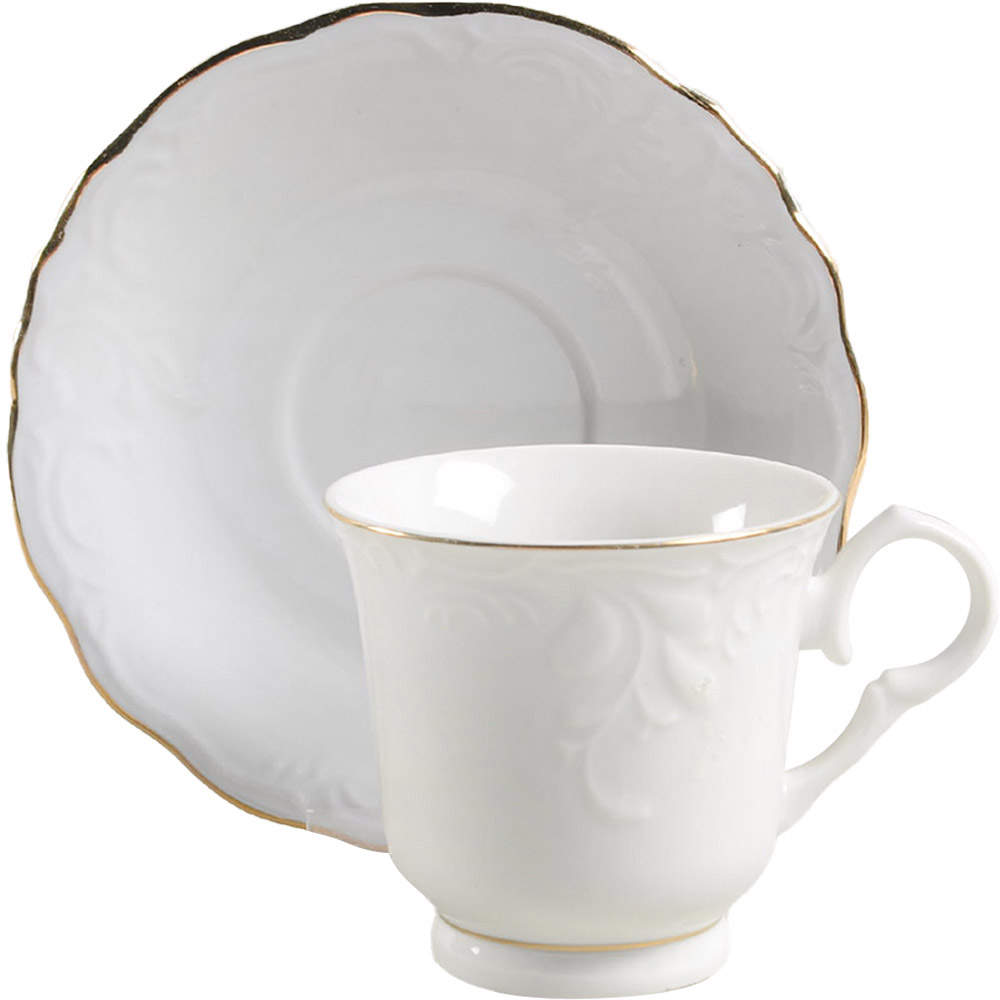 Golden Legacy Footed Cup & Saucer Set by Gibson Designs-1