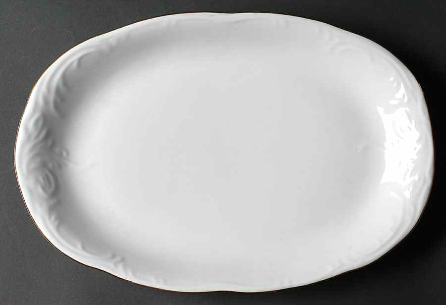 Golden Legacy 13" Oval Serving Platter by Gibson Designs-1