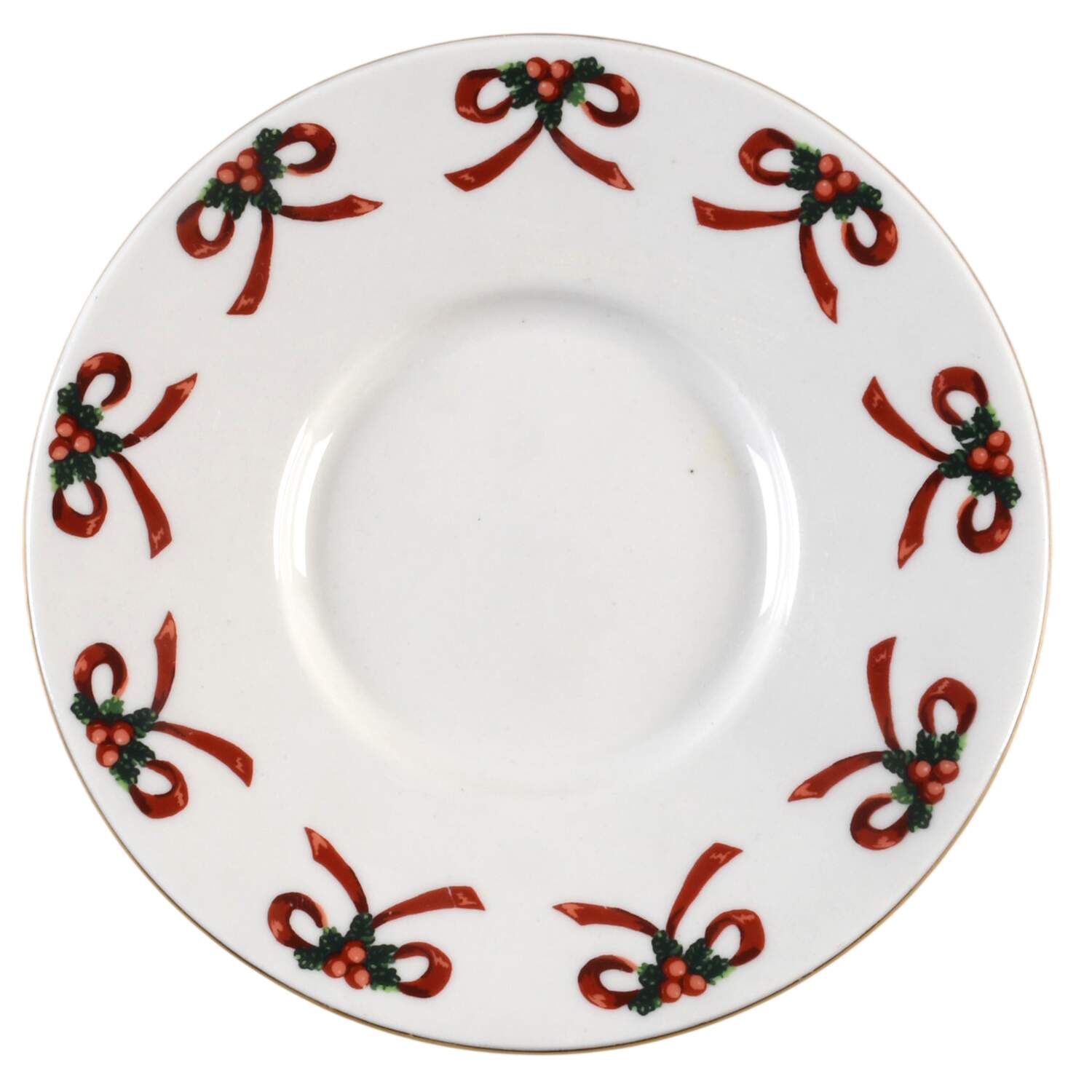 Christmas Radiance Saucer for Flat Cup by Gibson Designs-1