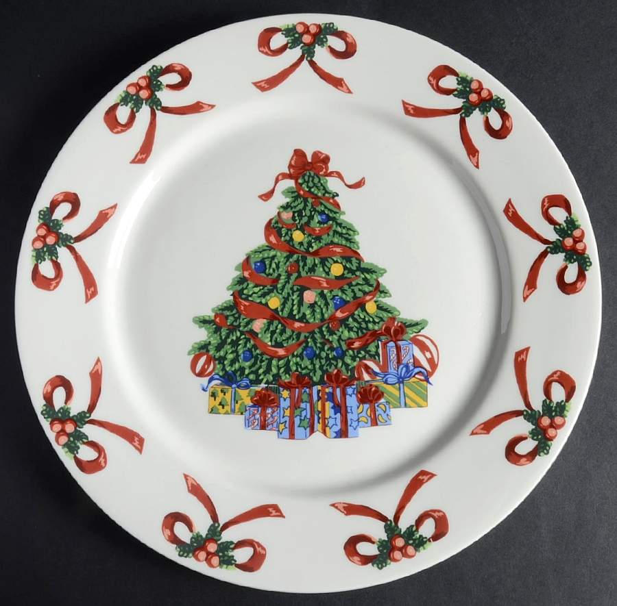 Christmas Radiance Large Dinner Plate by Gibson Designs-1