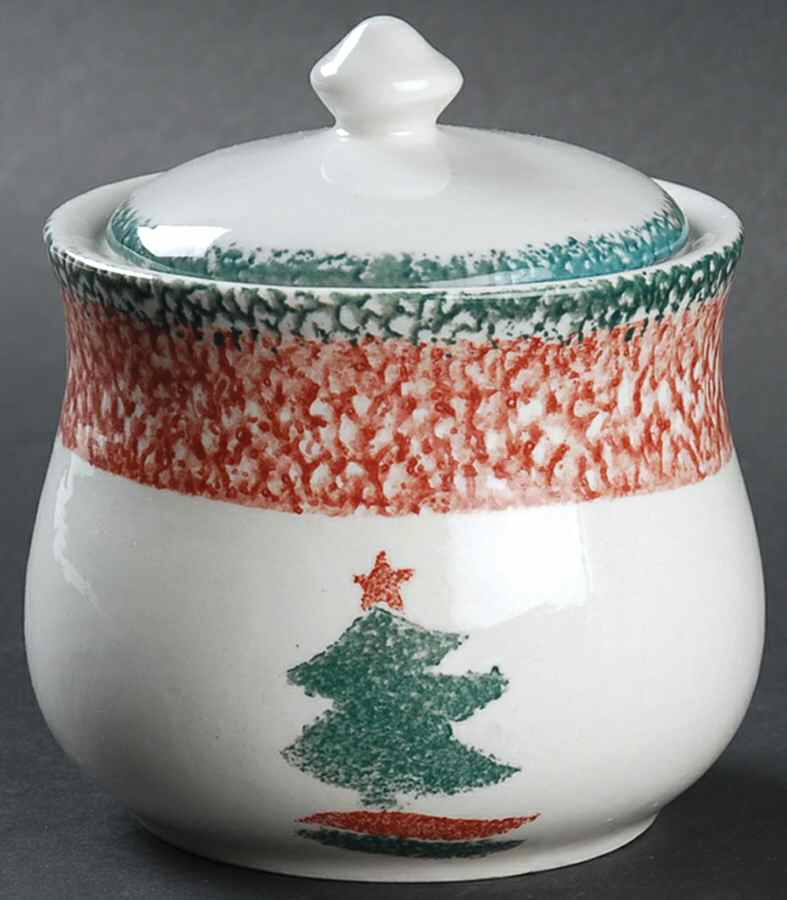 Christmas Star Sugar Bowl & Lid by Gibson Designs-1