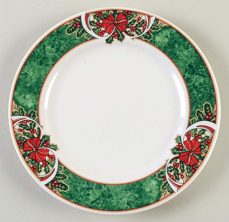 Marble Holly Salad Plate by Gibson Designs-1