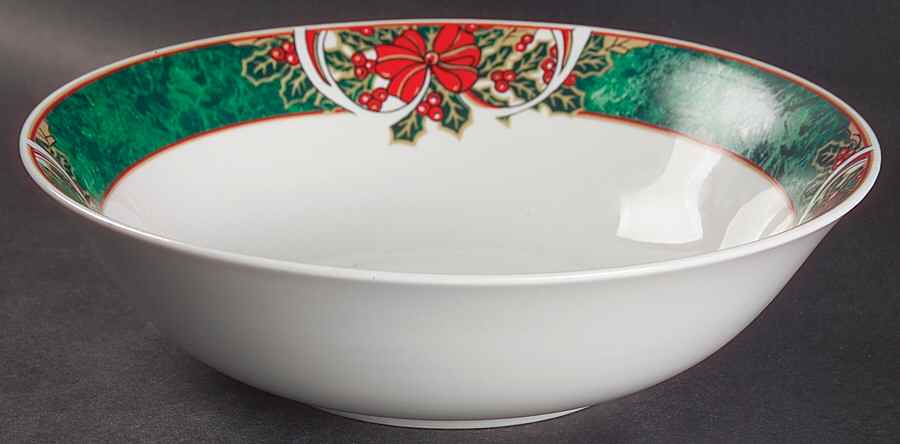 Marble Holly 9" Round Vegetable Bowl by Gibson Designs-1