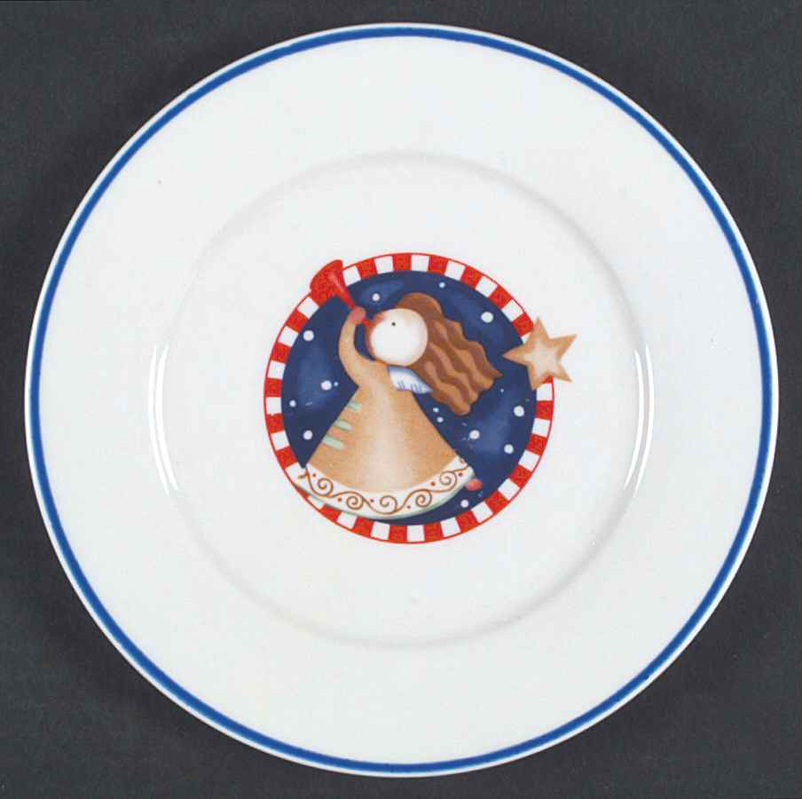 Gingham Santa Salad/Dessert Plate by Gibson Designs-1