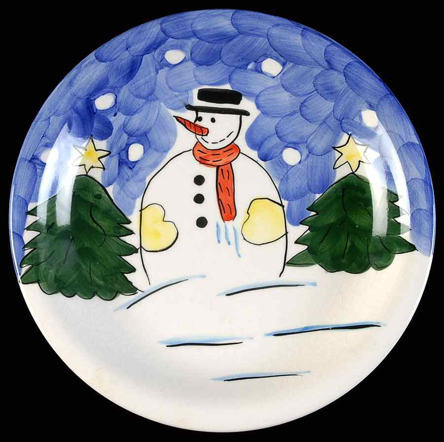 Frosty Snowman Salad Plate by Gibson Designs-1