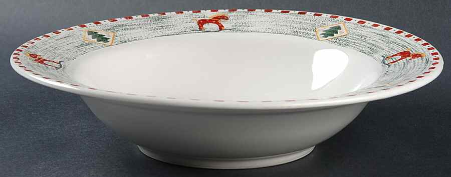 Santa's Angels Large Rim Soup Bowl by Gibson Designs-1