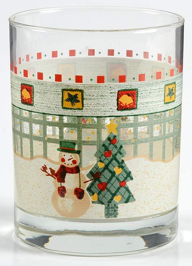 Snowman Glassware Double Old Fashioned by Gibson Designs-1