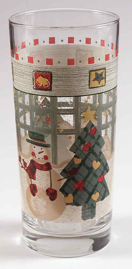 Snowman Glassware Tall Tumbler by Gibson Designs-1