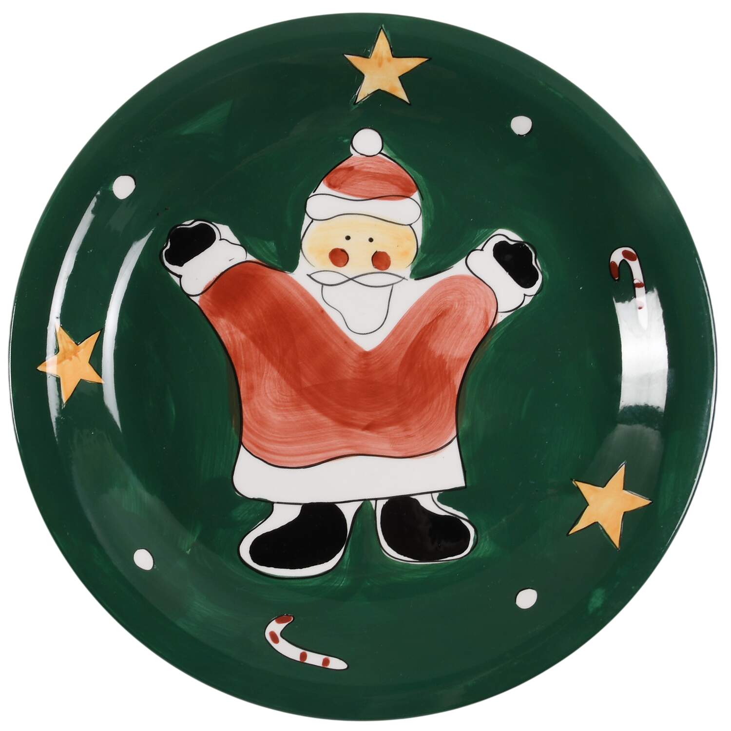Festive Green Santa Dinner Plate by Gibson Designs-1