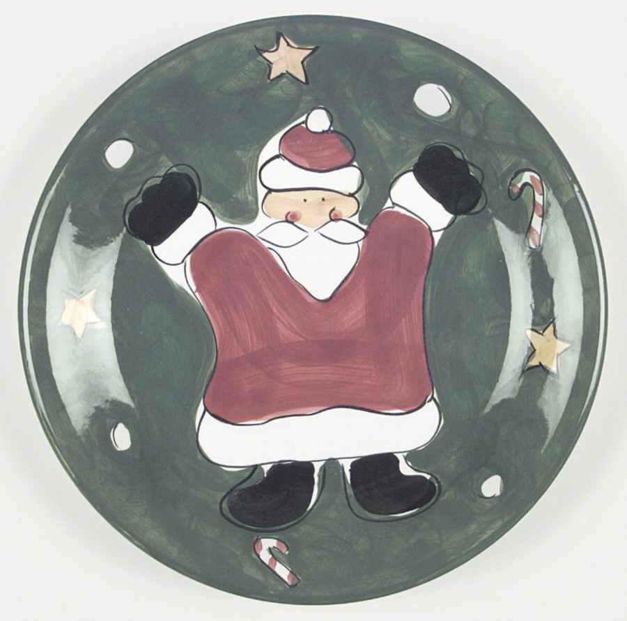 Festive Green Santa Dinner Plate by Gibson Designs-1