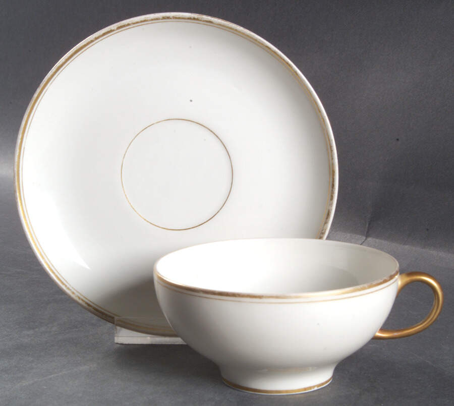 GUE274 Flat Cup & Saucer Set by WM Guerin-1