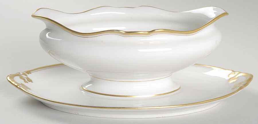 GUE274 Gravy Boat with Attached Underplate by WM Guerin-1