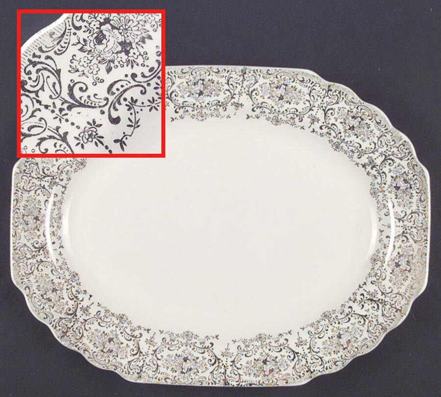 GEO210 13" Oval Serving Platter by WS George-1