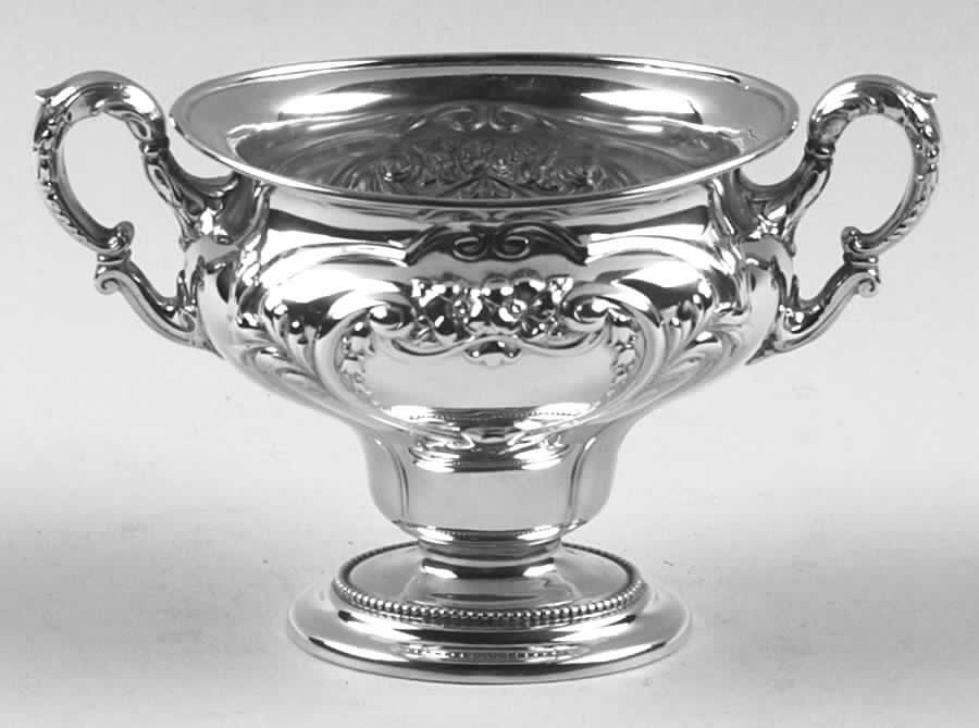 A4221 (Sterling, Hollowware) Mini Open Sugar Bowl by Gorham Silver-1