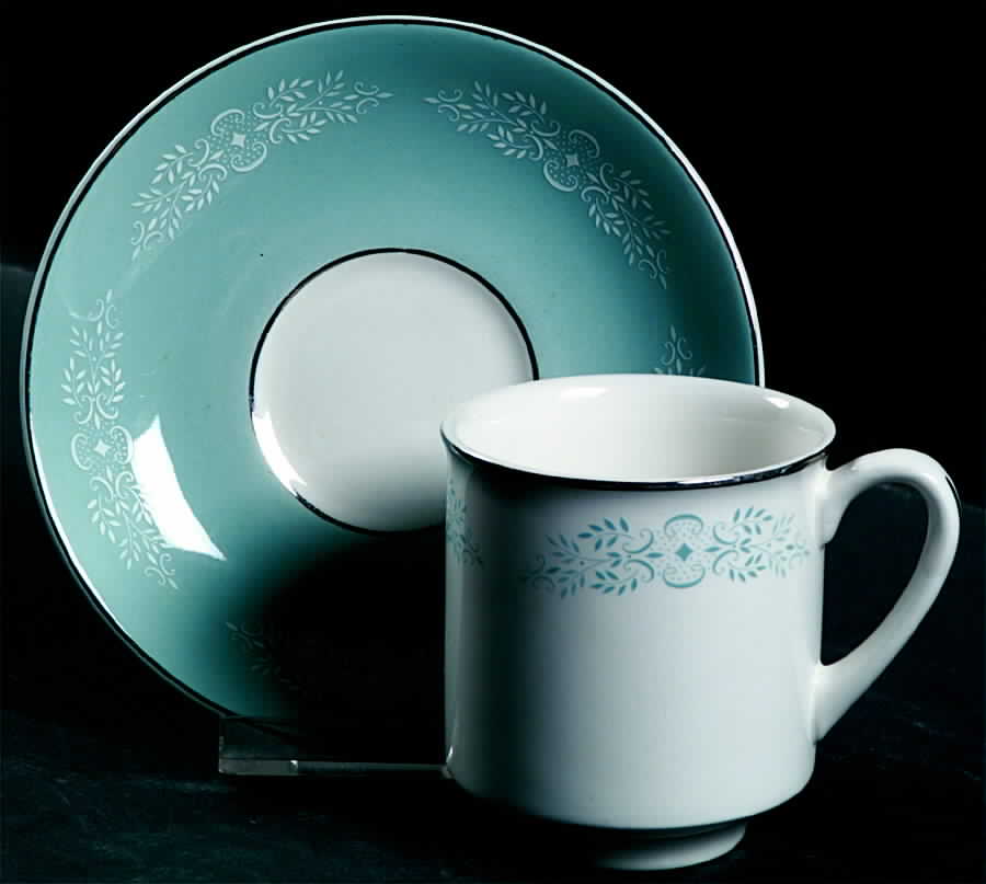 Fleurette Flat Cup & Saucer Set by Grindley-1