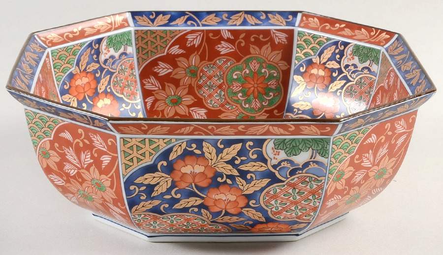 Karakusa 8" Octagonal Vegetable Bowl by Gumps-1