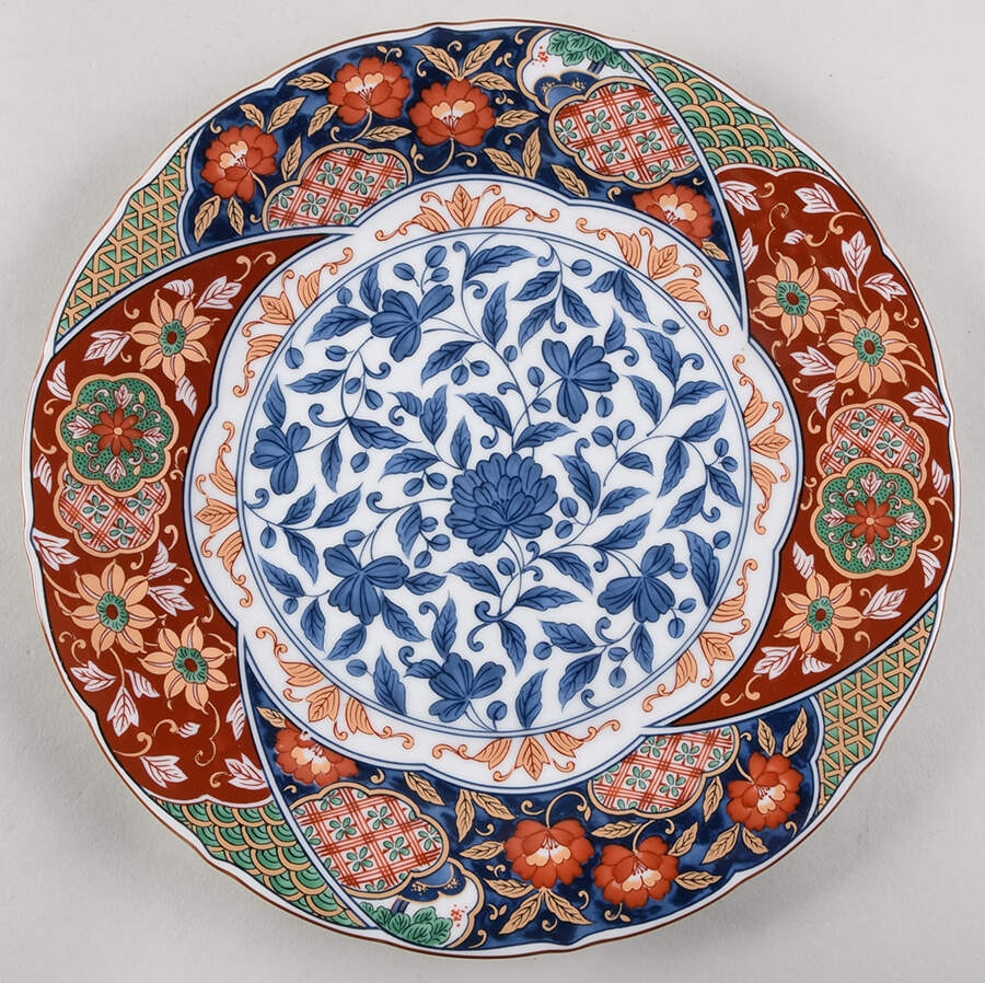 Karakusa 11" Chop Plate (Round Platter) by Gumps-1