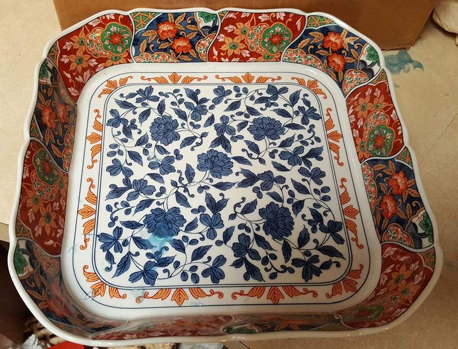 Karakusa 10" Square Serving Platter by Gumps-1
