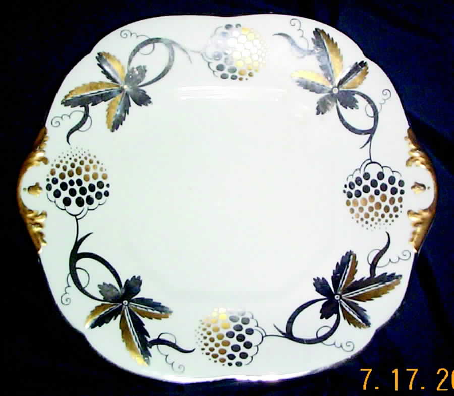 GPO3 Square Handled Cake Plate by Grays Pottery-1
