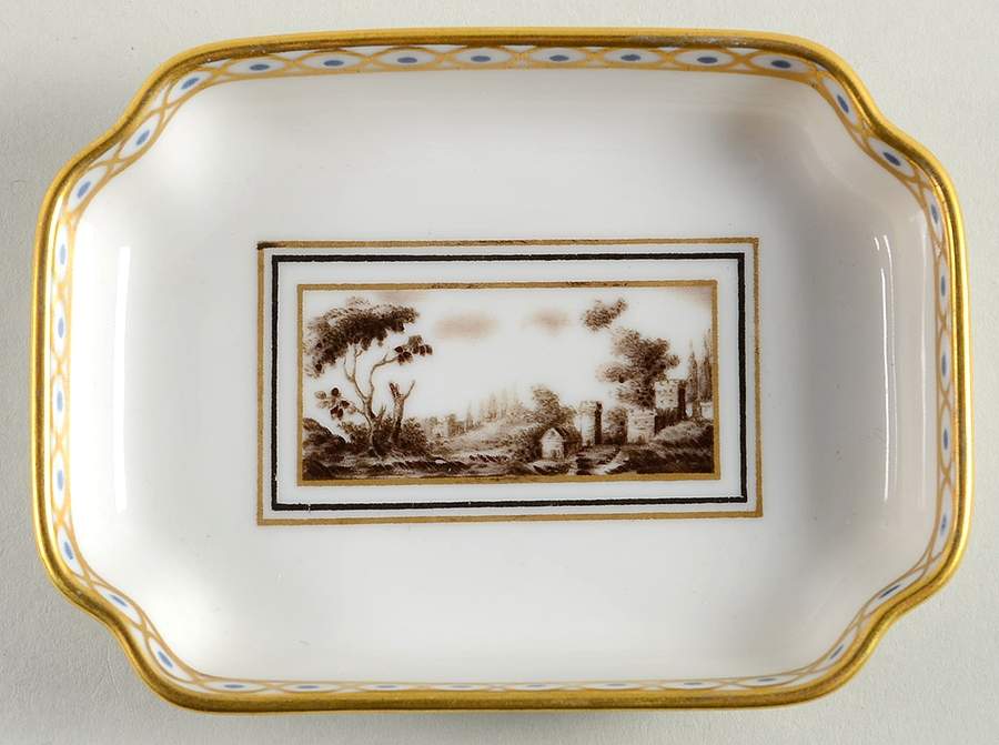 Fiesole (Italian Scene) Silver Tray by Ginori 1735-1