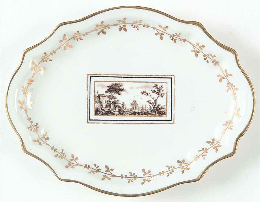 Fiesole (Italian Scene) Hors d'Oeuvre Tray by Ginori 1735-1