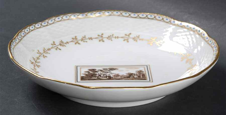 Fiesole (Italian Scene) Coupe Soup Bowl by Ginori 1735-1