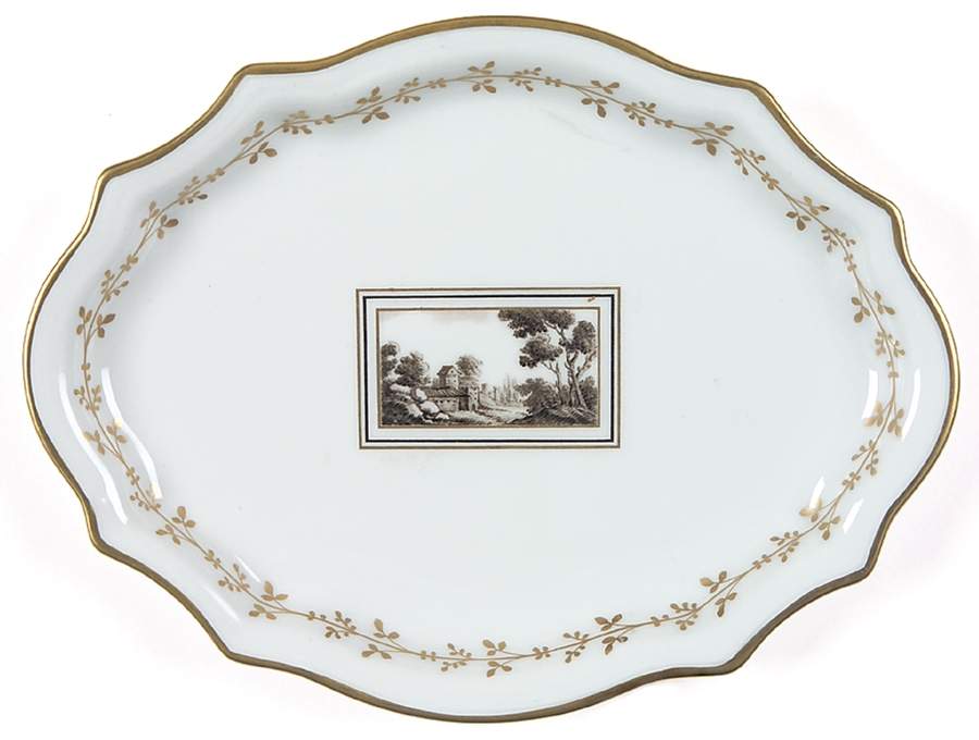 Fiesole (Italian Scene) Hors d'Oeuvre Tray by Ginori 1735-1