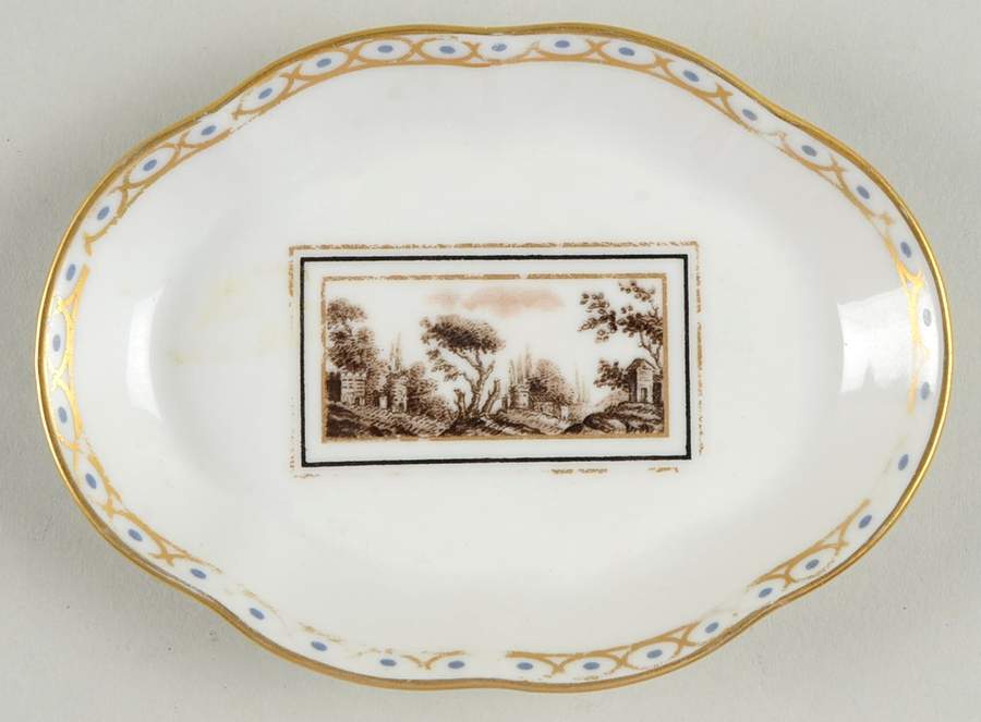 Fiesole (Italian Scene) 4" Scalloped Tray by Ginori 1735-1