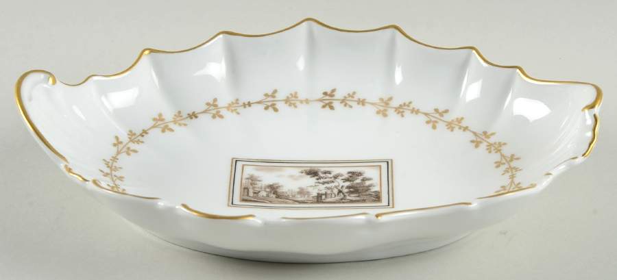 Fiesole (Italian Scene) Hors d'Oeuvres Dish by Ginori 1735-1