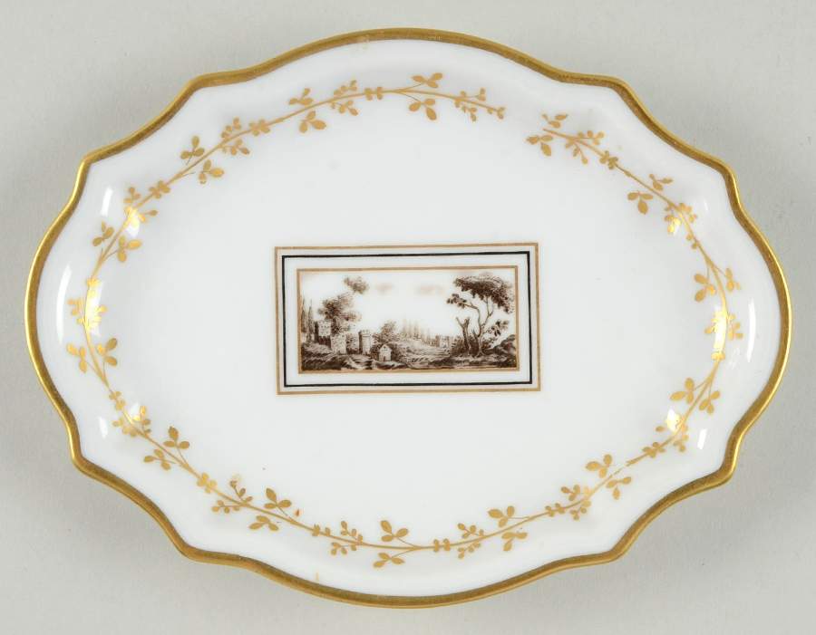 Fiesole (Italian Scene) Hors d'Oeuvres Dish by Ginori 1735-1