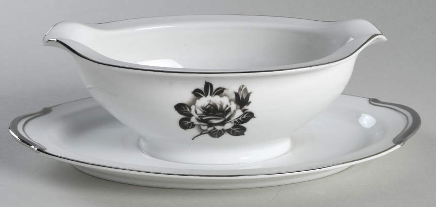 GEC6 Gravy Boat with Attached Underplate by Gem China-1