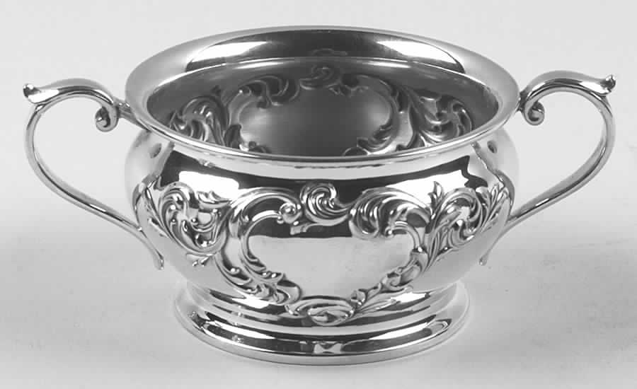 1638 (Sterling, Hollowware) Mini Open Sugar Bowl by Gorham Silver-1