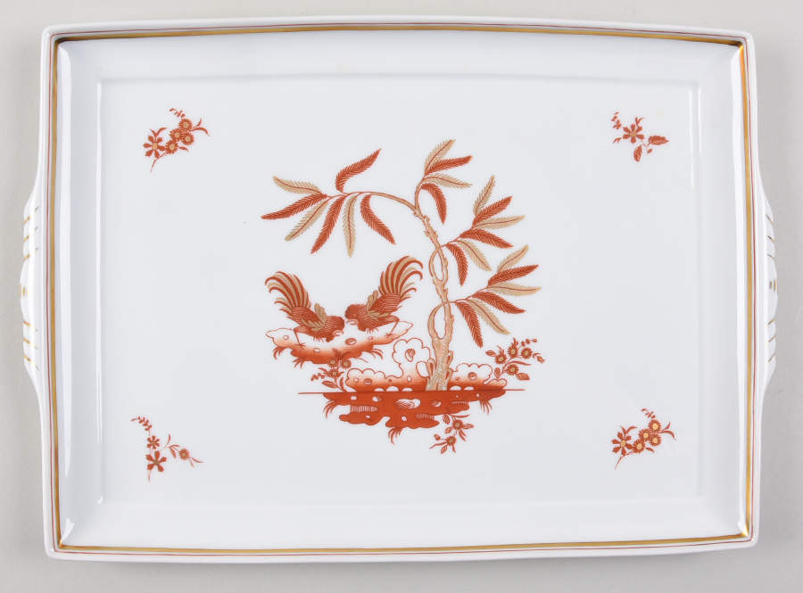 Siena Rust (smooth, Rim) 13" Rectangular Tray by Ginori 1735-1