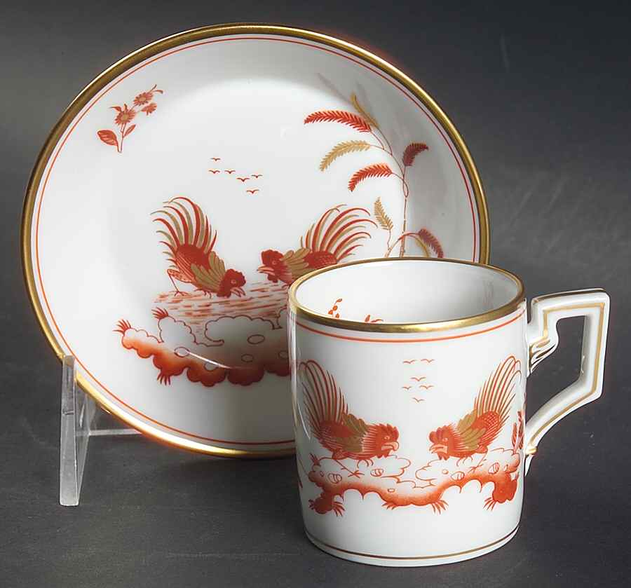 Siena Rust (smooth, Rim) Flat Demitasse Cup & Saucer Set by Ginori 1735-1