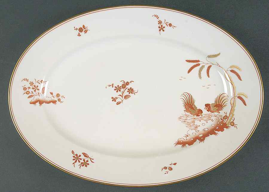 Siena Rust (smooth, Rim) 13" Oval Serving Platter by Ginori 1735-1