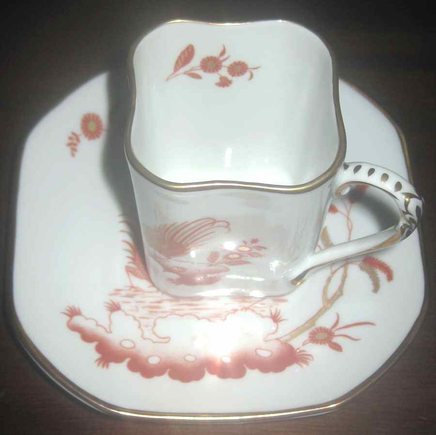 Siena Rust (smooth, Rim) Flat Demitasse Cup & Saucer Set by Ginori 1735-1