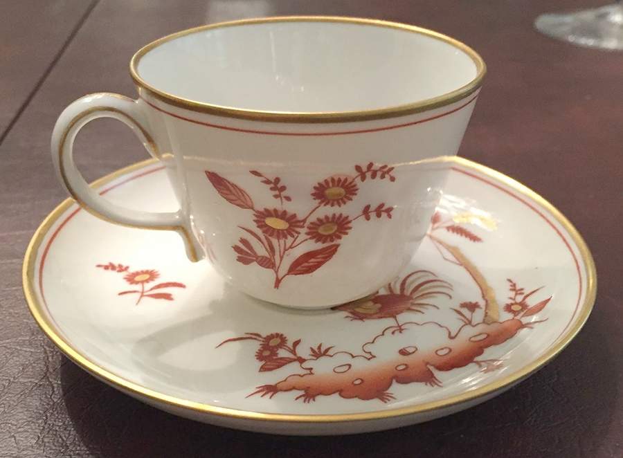 Siena Rust (smooth, Rim) Flat Cup & Saucer Set by Ginori 1735-1
