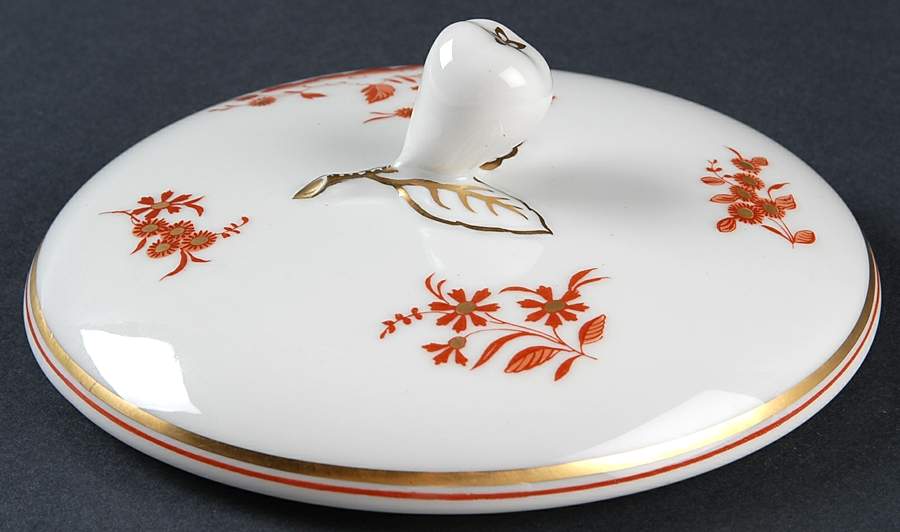 Siena Rust (smooth, Rim) Lid for Candy Box by Ginori 1735-1