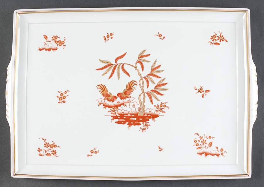 Siena Rust (smooth, Rim) 16'' Rectangular Tray by Ginori 1735-1