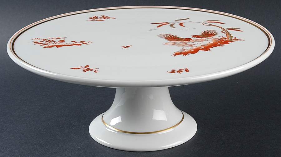 Siena Rust (smooth, Rim) 10" Diameter Pedestal Cake Stand by Ginori 1735-1