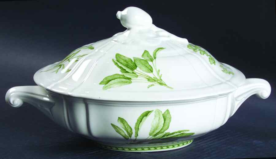 Fresh Herbs Oval Covered Vegetable by Ginori 1735-1