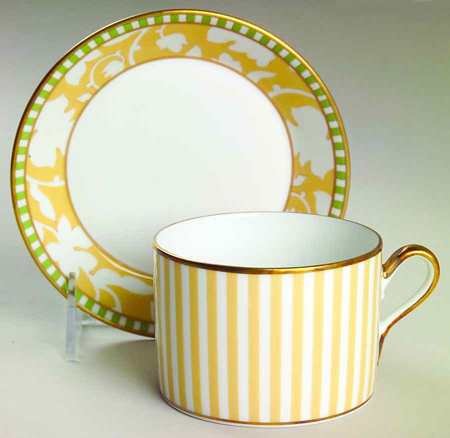 Delhi Flat Cup & Saucer Set by Ginori 1735-1