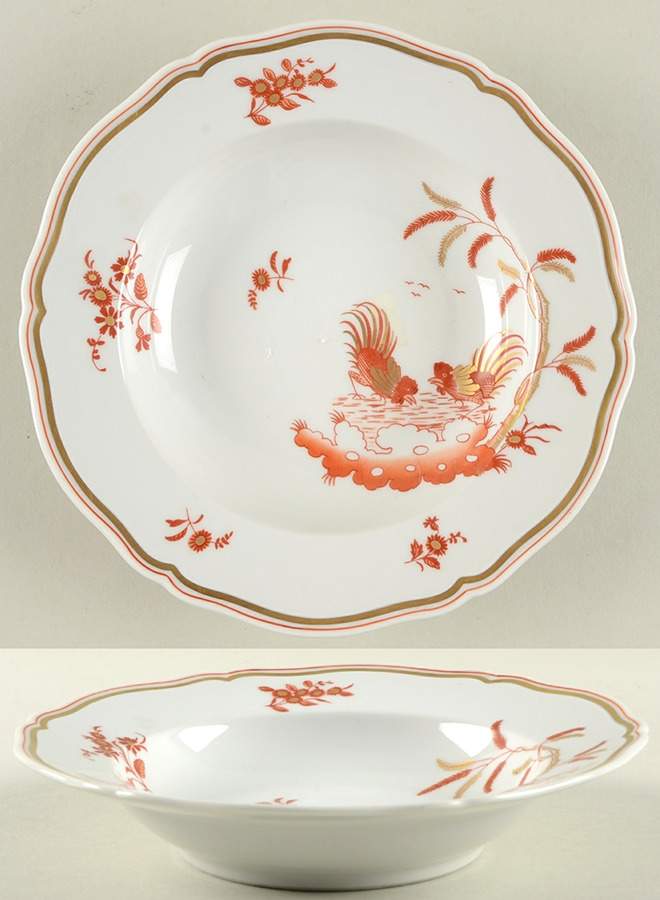 Siena Rust (Scalloped, Antico Doccia) Rim Soup Bowl by Ginori 1735-1
